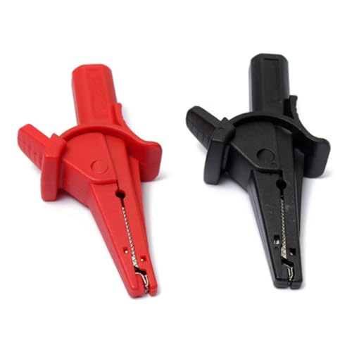 Hoement Isolierte Alligator Krokodilklemme Bananenstecker Multimeter Prüfspitze Roter Messkabelclip für Batterie Elektroprojekte Stark Haltender Klammerverbinder Hoement Isolierte Alligator Krokodilklemme Bananenstecker Multimeter Prüfspitze Roter Messkabelclip für Batterie Elektroprojekte Stark Haltender Klammerverbinder von Hoement