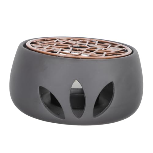 Hoement Japanischer Teekannenwärmer mit Kerzenhalter Handgefertigter Porzellan Stövchen Hitzebeständig Leicht und Kompakt für Zuhause Büro Tee und Geschenk ohne Teelicht von Hoement