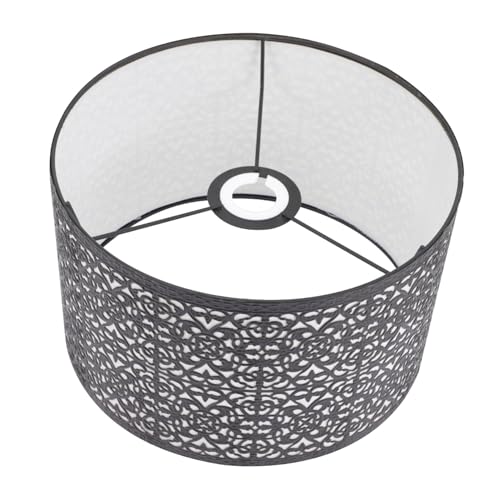 Hoement Kleiner Metall-lampenschirm Hohle Blattmuster Stabile Eisenhalterung Dekorativer Lampenschirm für Tischlampe Nachttisch Schreibtischleuchten Schwarz mit Weißer Innenbeschichtung Hoement Kleiner Metall-lampenschirm Hohle Blattmuster Stabile Eisenhalterung Dekorativer Lampenschirm für Tischlampe Nachttisch Schreibtischleuchten Schwarz mit Weißer Innenbeschichtung von Hoement