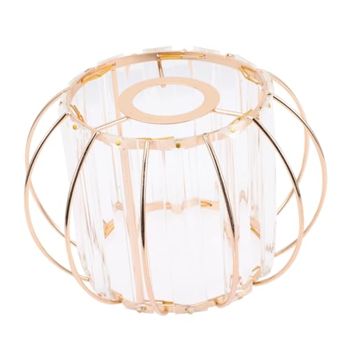 Hoement Kristallglas Lampenschirm für Deckenleuchte Schützender und Dekorativer Glas Lampenschirm in Gold Geeignet für Wohnzimmer und Schlafzimmer Einfache Montage Eleganter Lampenschutz von Hoement