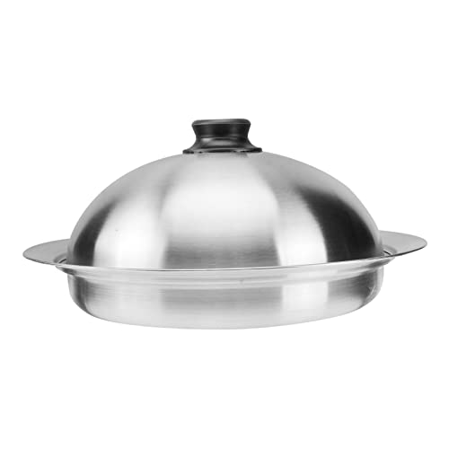 Hoement 1stück Edelstahl Dampfgarer Mit Deckel Multifunktionale Dampfplatte Für Gemüse Fisch Und Mehr Für Jede Küche Spülmaschinenfest Und Platzsparend von Hoement