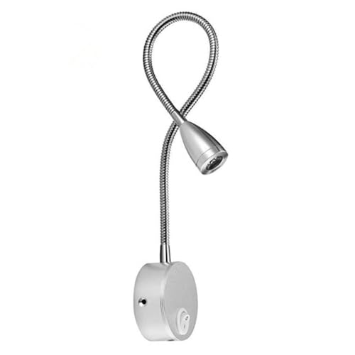 Hoement LED Wandleuchte Schlafzimmer Flexibler Schwanenhals Nachttischlampe Weißes Licht Bettleselampe Modernes Design Langlebig und Platzsparend für Angenehmes Lesen von Hoement