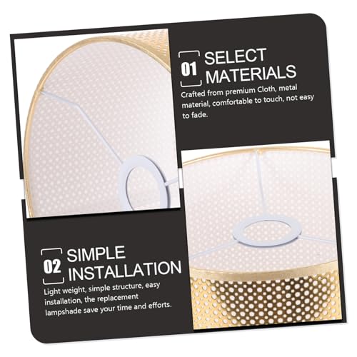 Hoement Lampenschirm Stoff Lampenschirm Ersatzschirm für Tischlampe und Stehlampe Ovaler Dekorativer für Wohnzimmer Schlafzimmer Einzigartiges Design von Hoement