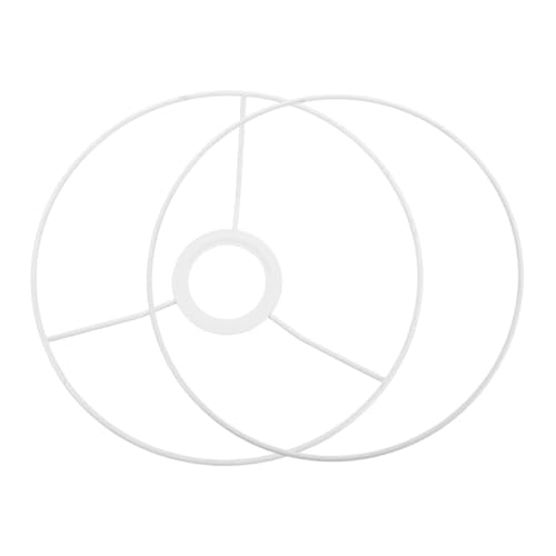 Hoement Lampenschirmrahmen Rund DIY Lampenschirm Drahtgestell aus Robustem Vintage Stil Lampenfassung Geeignet für Deckenleuchte Tisch Stehlampen Vielseitig Einsetzbar von Hoement