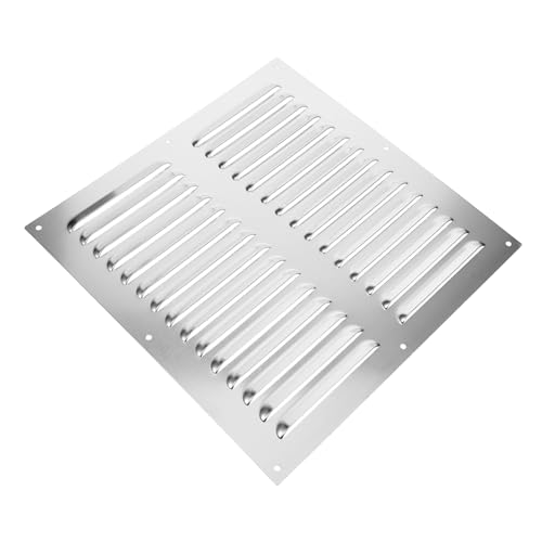 Hoement Lüftungsgitter aus Aluminium mit Lamellen Wetterschutz und Abluftventilatorabdeckung Einfache DIY Montage für Lüftungsöffnungen im Hausboden und Luftkanäle Geeignet von Hoement