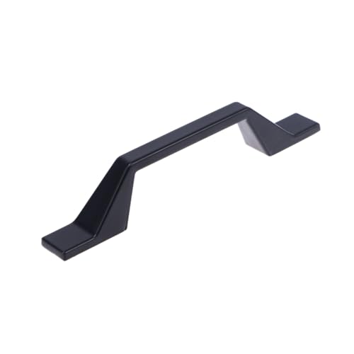 Hoement Mattschwarze Möbelgriffe aus Aluminiumlegierung Robuste Flache Türknöpfe mit Lochabstand Rostbeständig Geeignet für Küchenschränke Kleiderschränke und Möbel von Hoement