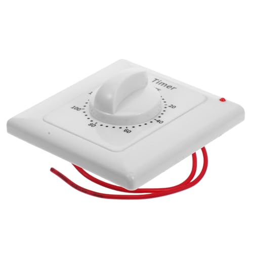 Hoement Mechanische Zeitschaltuhr Steckdose Countdown Timer Schalter für Elektrische Geräte Wandmontage Zeitschalter für Innenbereiche Energieeinsparung und Einfache Bedienung von Hoement