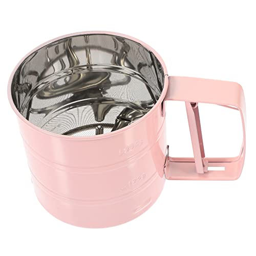 Hoement Handgehaltener Mehlsieb Halbhautomatisches Tragbares Küchengerät Von Mehl Puderzucker Und Anderen Feinen Pulvern Für Backen Und Kochen von Hoement
