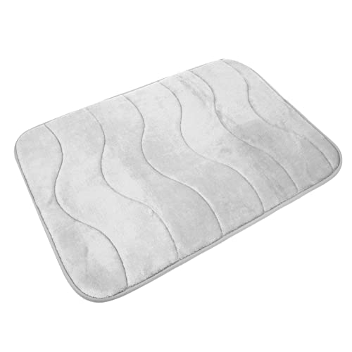Hoement Memory Schaum Bodenmatte Wasserabsorbierende Bodenmatte Saugfähige Matte Fußmatte Badezimmer Bodenmatte Badezimmerkissen Türmatte Kleine Badematte Dekorative Bodenmatte von Hoement