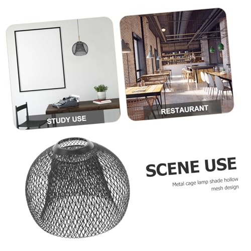 Hoement Metall Lampenschirm Kugelform Hohler Drahtgeflecht Lampenabdeckung Deckenleuchte Retro Käfig Stil für Wohnzimmer Schlafzimmer Restaurant Büro von Hoement
