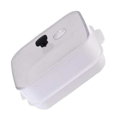 Hoement Mikrowellen dampfgarer Quadratisch Einlagig Küchensteamer mit Transparentem Deckel Ventil für Schnelles und Gesundes Garen von Gemüse und Speisen von Hoement