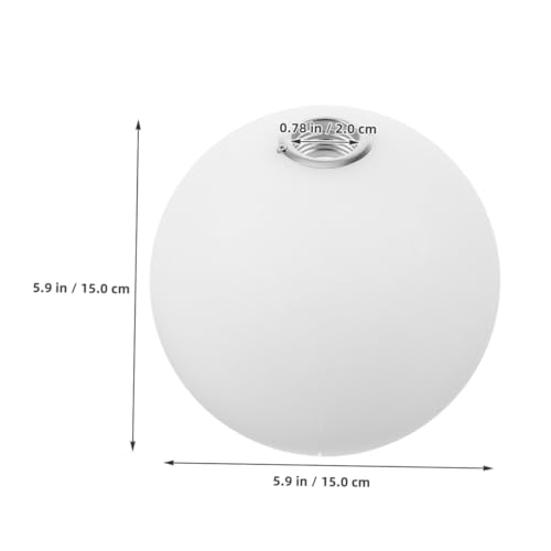 Hoement Milchweißer Kugel Lampenschirm aus Bruchsicherem Kunststoff Fassung Kompatibel Dekorativer Lampenschirm für Deckenleuchten für Wohnzimmer und Schlafzimmer Einfacher Austausch von Hoement