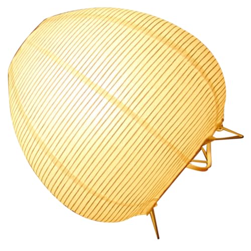 Hoement Minimalistische Japanische Papier-tischlampe mit Warmem Licht Augenschonend und Flimmerfrei für Kinderzimmer Schlafzimmer und Arbeitszimmer Einfache Montage Dekoratives Nachtlicht von Hoement