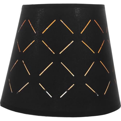 Hoement Moderner Lampenschirm Außen Schwarz Innen Gold Ersatz Lampenschirm für Steh Tischlampe Langlebiger Weichzeichnend für Warmes Licht in Wohnzimmer und Schlafzimmer von Hoement