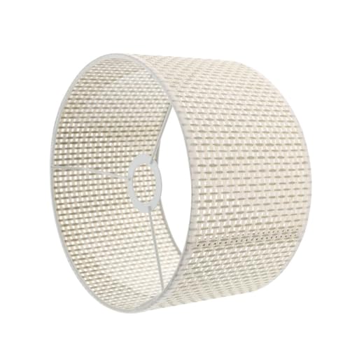 Hoement Moderner Lampenschirm Beige Geflochtene Lichtschale Einfacher Dekorativer Lampenschirm für Tischlampe Wohnzimmer Atmosphäre von Hoement