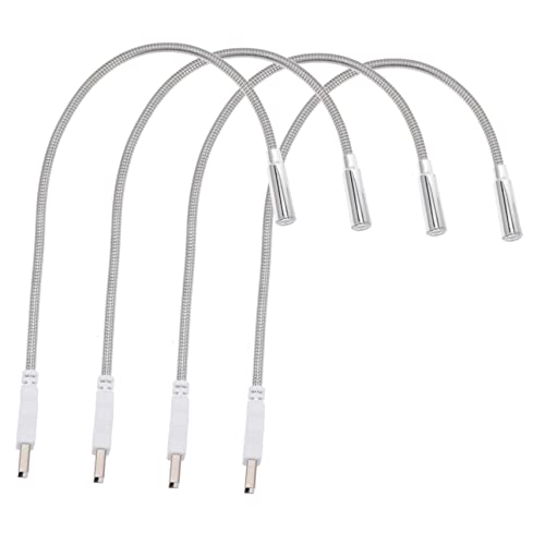 Hoement Usb Nachtlicht Tastatur Lampe 4 Stück Flexible Led Computerbeleuchtung Tragbare Schwanenhalslampe Für Laptop Augenschonend Für Reisen Lesen Und Babyzimmer von Hoement