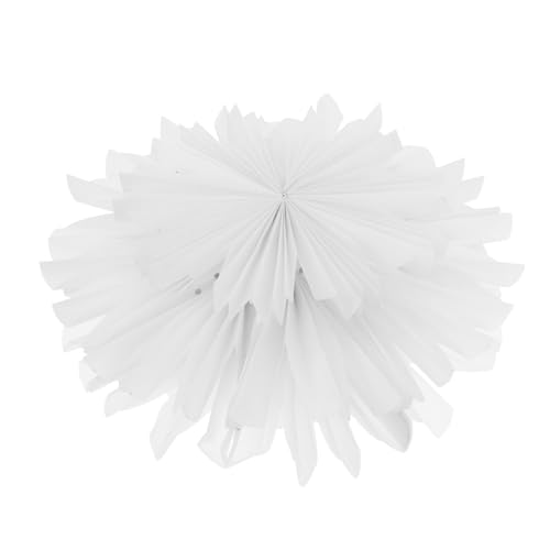 Hoement Nordischer Lampenschirm aus Papier Weiß Doppellagig Moderner Minimalistischer Kronleuchter-lichtschutz Dekorative Pendelleuchte für Wohnzimmer Schlafzimmer und Arbeitszimmer von Hoement