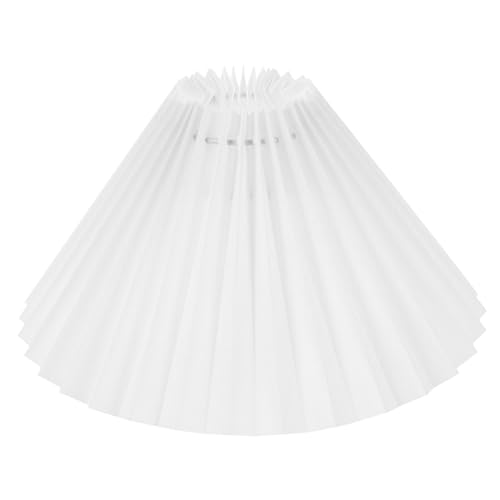 Hoement Plissee Lampenschirm Weiß Tischlampenschirm Kreativer Lampenbezug Für Schreibtisch Stehlampe Schlafzimmer Wohnzimmer Einfach Montierbar von Hoement