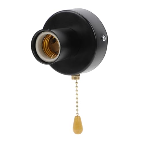 Hoement Pull Chain Lamp Socket Wandmontage Zugkette Lampenfassung Ersatz für Wand Deckenleuchte Retro Stil Einfache Installation Langlebig und Sicher von Hoement