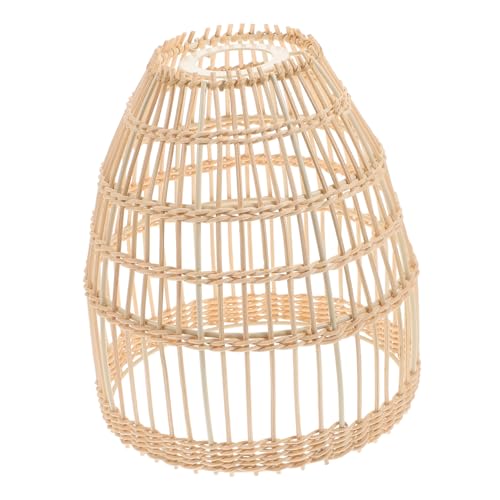 Hoement Rattan Lampenschirm Deckenleuchte Geflochtene Lichtabdeckung Natürliches Material Für Wohnzimmer Balkon Esszimmer Hoement Rattan Lampenschirm Deckenleuchte Geflochtene Lichtabdeckung Natürliches Material Für Wohnzimmer Balkon Esszimmer von Hoement