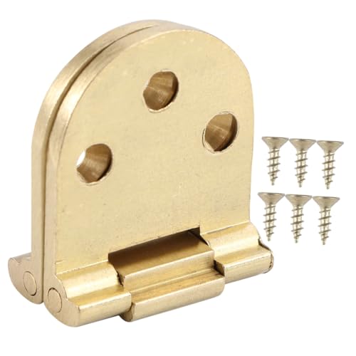 Hoement Robuste Messing Klappscharniere mit Schrauben für Tisch Schrank für Klapptische Nähmaschinentische Desktop und Küchenschränke Satinierte Oberfläche Verschleißfest und Langlebig von Hoement