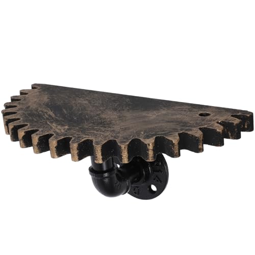 Hoement Rustikales Wandregal aus Robusten Wasserrohren mit Vintage Zahn Element Design Inklusive Schrauben für Einfache Montage Industrieller Stil Wandhalterung für Küche Wohnzimmer und Hoement Rustikales Wandregal aus Robusten Wasserrohren mit Vintage Zahn Element Design Inklusive Schrauben für Einfache Montage Industrieller Stil Wandhalterung für Küche Wohnzimmer und von Hoement