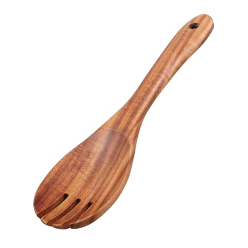 Hoement Salatgabel aus Holz mit Langem Griff Robustes Küchenutensil Glatte Oberfläche für Einfache Reinigung Langlebiges Salatbesteck zum Servieren von Salat und Anderen Gerichten Hoement Salatgabel aus Holz mit Langem Griff Robustes Küchenutensil Glatte Oberfläche für Einfache Reinigung Langlebiges Salatbesteck zum Servieren von Salat und Anderen Gerichten von Hoement