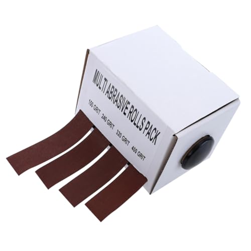 Hoement Schleifpapier Schleifband Rolle mit Ziehmechanismus Langlebiges Schleifgewebe für Metall Holz Kunststoff Hohe Abriebfestigkeit Antistatisch Vielseitig für Heim Werkstattgebrauch von Hoement