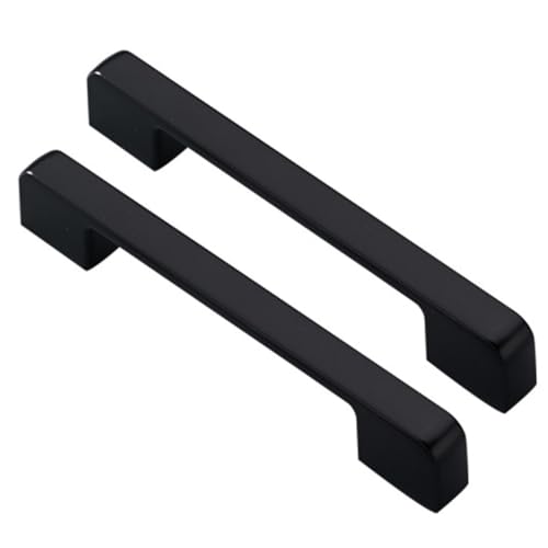 Hoement Schwarzer Möbelgriff Robuster Zinklegierung Türgriff für Schränke Kleiderschränke Modernes Design Einfache Montage Langlebig und Kratzfest Komfortabler Griff von Hoement