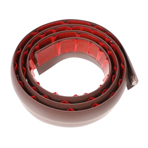 Hoement Selbstklebende Bodenübergangsleiste PVC Farbton Kaffee Flexible Übergangsprofil für Teppich Fliesenrand Langlebig Leicht Zuschneidbar Schützt Boden Kanten und Schwellenbereiche von Hoement