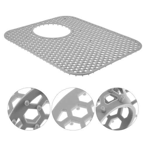 Hoement Silikon Abtropfmatte mit Hohldesign Hitzebeständig und rutschfest Schützende Drainageunterlage für Küchenspüle und Wasserhahn Flexibel Rollbar für Einfache Aufbewahrung von Hoement