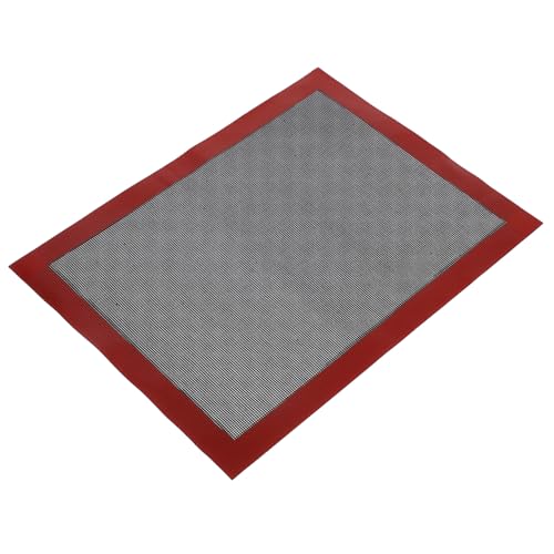Hoement Silikon Backmatte Hohe Temperaturbeständigkeit Rutschfest Dünn Flexibel für Kekse Brot Kuchen Vielseitige Wiederverwendbare Backunterlage mit Rand für Ofengebrauch von Hoement