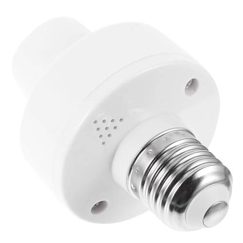 Hoement Sprachgesteuerte Lampenfassung Kompatibel mit LED Energiespar Glühlampen Sichere Langlebige Sockel für Garten Werkstatt Keller Einfache Nutzung ohne App oder Netzwerk von Hoement
