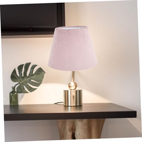 Hoement Stabiler Tischlampenschirm aus Weißem Stoff mit Rosa Außenseite Langlebig und Einfach zu Montieren Eleganter Lampenbezug für Lampenfassung Stilvolle Schreibtischbeleuchtung von Hoement