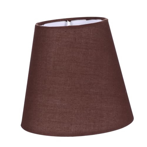 Hoement Stofflampenschirm in Kaffee Langlebiger Lampenschirm aus Hochwertigem Baumwollstoff Einfache Montage Geeignet für Kronleuchter und Wandleuchten Schützender Lampenüberzug für von Hoement