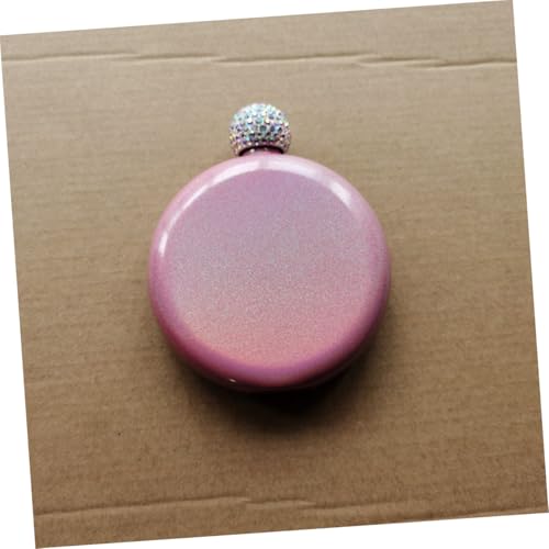 Hoement Tragbare Edelstahl Weinflasche für Alkohol Mini Damen in Rosa Auslaufsicher Robust und Rostfrei für Outdoor Camping Wandern und Festivals von Hoement