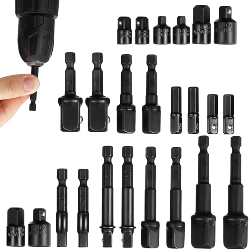 Hoement Vanadium Stahl Teiliges Impact Socket Adapter mit Verlängerung und Reduzierstück Sechskantschaft Bohrer Adapter Robust und Präzise für Auto Reparaturen Geeignet Hoement Vanadium Stahl Teiliges Impact Socket Adapter mit Verlängerung und Reduzierstück Sechskantschaft Bohrer Adapter Robust und Präzise für Auto Reparaturen Geeignet von Hoement