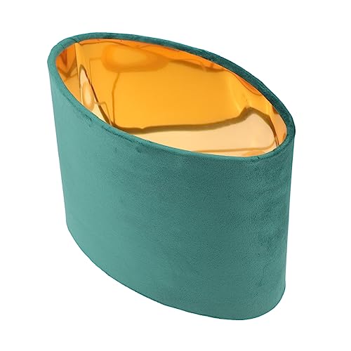 Hoement Velours Lampenschirm Oval Für Tischlampe Goldene Innenauskleidung Grüne Außenseite E27 Dekorativer Lampenschutz Für Jeden Einfache Und Praktische Gestaltung Hoement Velours Lampenschirm Oval Für Tischlampe Goldene Innenauskleidung Grüne Außenseite E27 Dekorativer Lampenschutz Für Jeden Einfache Und Praktische Gestaltung von Hoement
