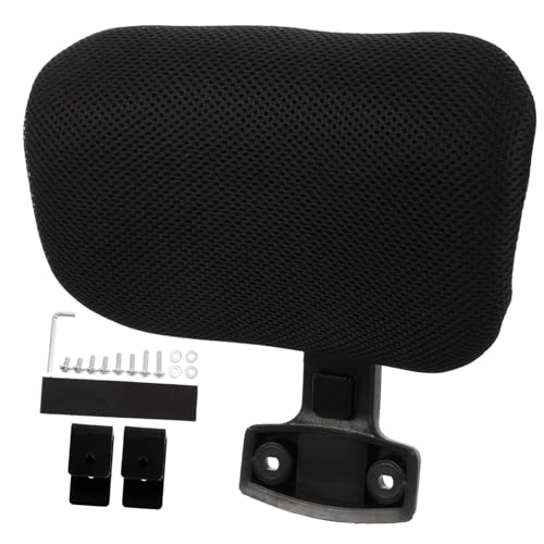 Hoement Verstellbare Kopfstütze für Bürostuhl Atmungsaktives Nackenkissen mit Mesh Höhenverstellbar Einfach zu Montieren Ergonomisches Head Pillow für Computer Gaming stühle Schwarz Clip von Hoement