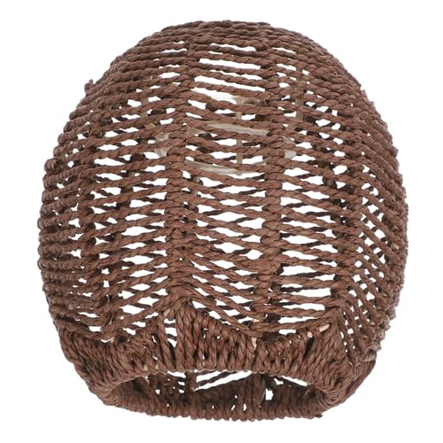 Hoement Vintage Hängelampenschirm aus Gewölbtem Papierseil Sicherer und Langlebiger Lampenschirm Dekorative Ersatzleuchte für Wohnzimmer Schlafzimmer Restaurant Boho Stil Warmes Flair von Hoement