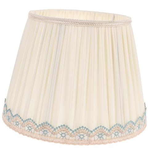 Hoement Vintage Lampenschirm Fassung Stoff Lampenabdeckung Beige für Steh Tischlampe Weiches Licht Dekorativer Lampenschirm für Wohnzimmer Schlafzimmer Büro von Hoement