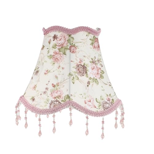 Hoement Vintage Lampenschirm mit Fransen Robustes Stilvoller Lichtschutz für Tischlampe Rosa Dekorative Pendelleuchte Langlebiger Stoffschirm Hoement Vintage Lampenschirm mit Fransen Robustes Stilvoller Lichtschutz für Tischlampe Rosa Dekorative Pendelleuchte Langlebiger Stoffschirm von Hoement