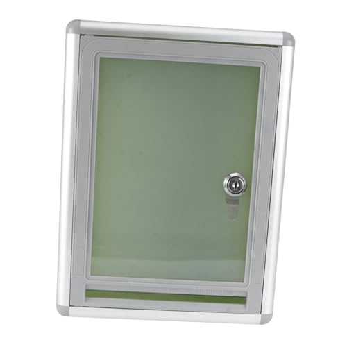 Hoement Wandmontierte Vorschlagsbox mit Schloss Transparente Postbox aus Acryl und Aluminium Sichere Beschwerdebox für Büro Schule und Fabrik Inklusive Montagematerial und Schlüsseln von Hoement