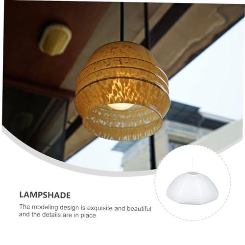 Hoement Weiße Papierlampe Deckenleuchte Lampenschirm aus Langlebigem Material Installieren Vielseitiger Lampenschirm für Wohnzimmer und Schlafzimmer Stilvolle Wiederverwendbare von Hoement