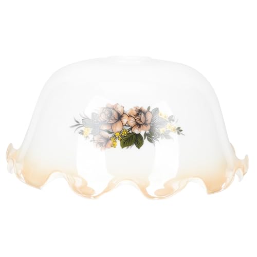Hoement Weißer Glas-lampenschirm Retro Stil Dekorativer Lampenschirm für Tisch- Wand Deckenlampen Leicht Kompakt Installieren für Schlafzimmer und Wohnzimmer von Hoement