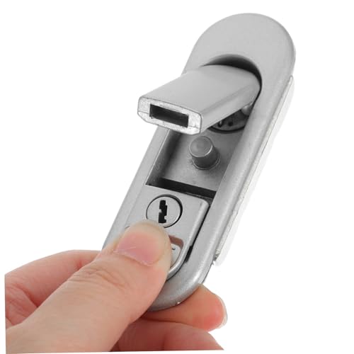 Hoement Zinklegierung Elektrisches Schrankschloss Flachverschluss mit Schlüssel Diebstahlsicheres Korrosionsbeständiges Netzwerkschrankschloss für Verteilerkasten Einfache Montage Leicht von Hoement