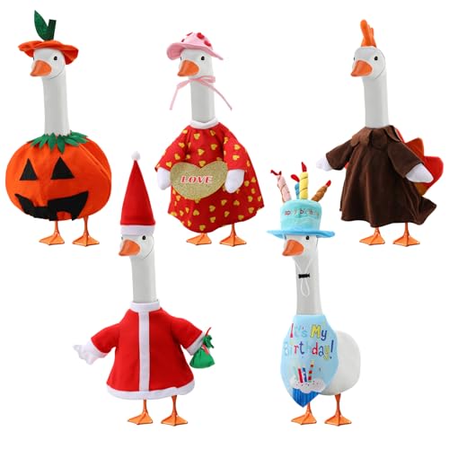 Hoemwarm 5 Set Holiday Veranda Gans Outfits Alle Jahreszeiten Rasen Veranda Gans Kleidung Kostüm Halloween Weihnachten Valentinstag Thanksgiving Geburtstag für Terrasse Hof Rasen Dekor Hoemwarm 5 Set Holiday Veranda Gans Outfits Alle Jahreszeiten Rasen Veranda Gans Kleidung Kostüm Halloween Weihnachten Valentinstag Thanksgiving Geburtstag für Terrasse Hof Rasen Dekor von Hoemwarm