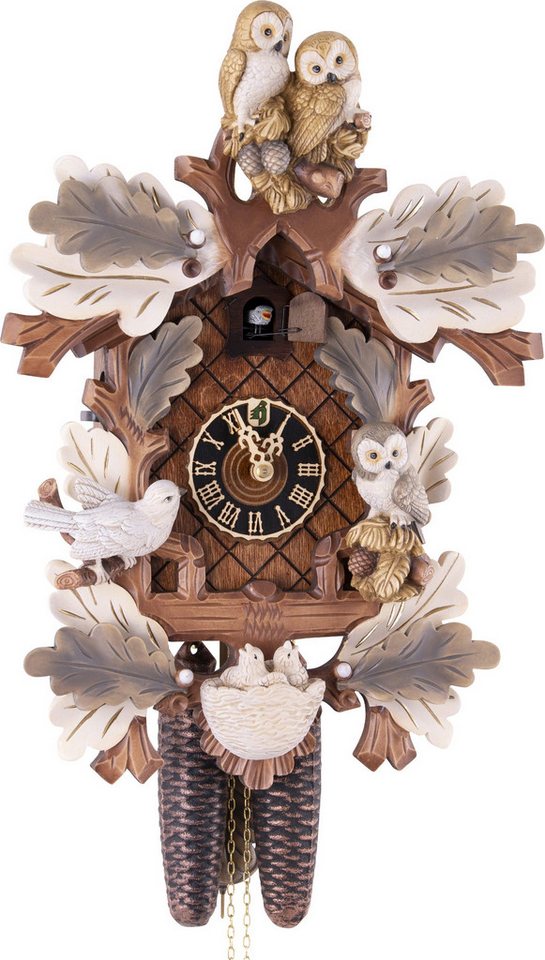 Hönes Uhren Wanduhr Kuckucksuhr geschnitzt 8-Tage-Uhrwerk 46cm von Hönes von Hönes Uhren