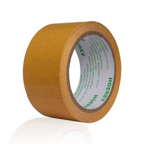 Hoerev 2 Zoll x 11 Yards,50mm Teppichband Doppelseitig Entfernbares Teppichband Schwerlast, Teppichrohrbindung Starkes Klebeband von Hoerev