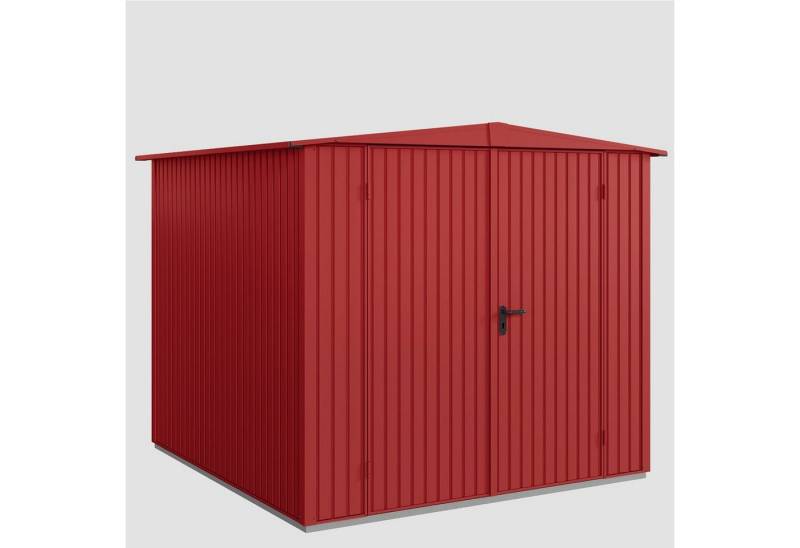 Hörmann Ecostar Gerätehaus Trend mit Satteldach (259 x 248 cm), Metall, ohne scharfe Kanten von Hörmann Ecostar